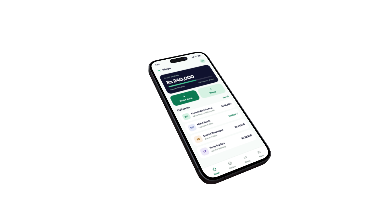 hilalpe app on a phone
